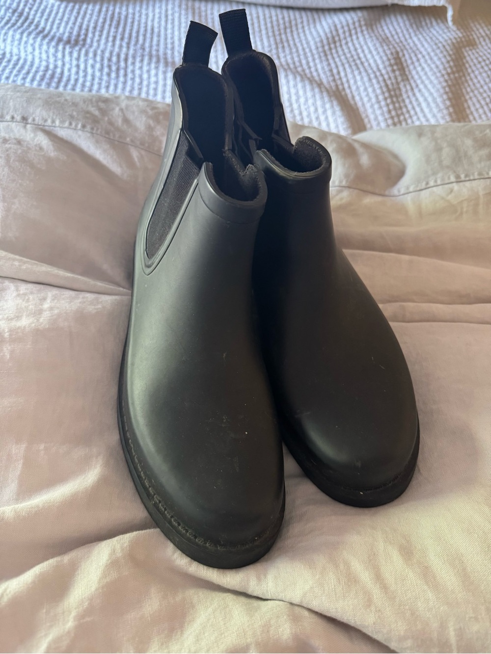 Madewell Black Chelsea-Style Rain Boots